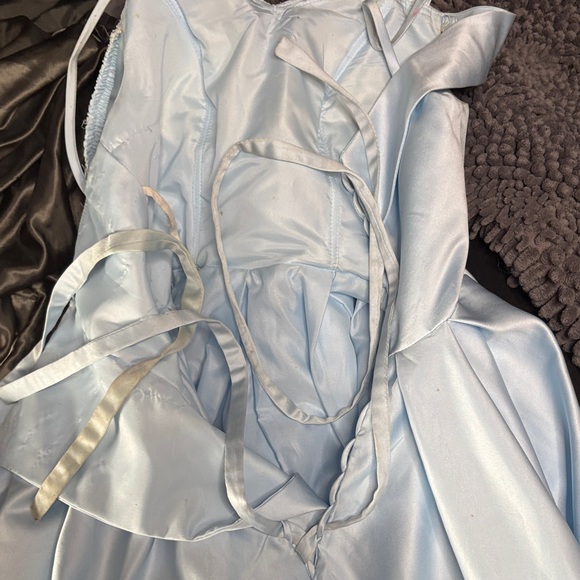 Light Blue Strapless Dress - Picture 3 of 3